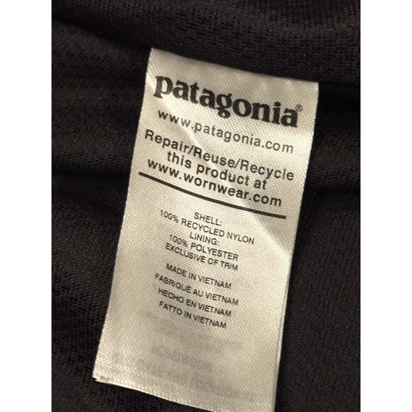 Large Patagonia Black Baggies Windbreaker Zip Up Bomber Coat - Picture 11 of 11